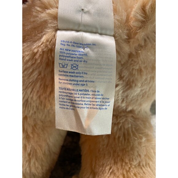 Build-A-Bear Happy Birthday Plush Teddy Bear 14” Tan Stuffed Animal Gift - Picture 7 of 9